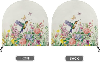 Floral Hummingbird Print Lightweight Shop Fan Cover, Removable Dust Cover for Classroom, Easy to Store