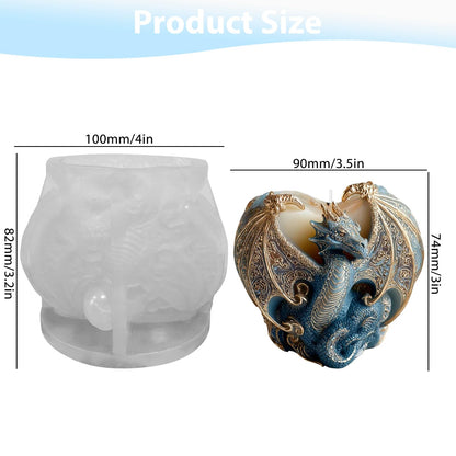 Dragon Candle Mold, 3D Animal Dinosaur Silicone Molds for Candle Making, Epoxy Resin Casting Molds for Handmade DIY Soap & Aromatherapy DIY Home Desk Decor