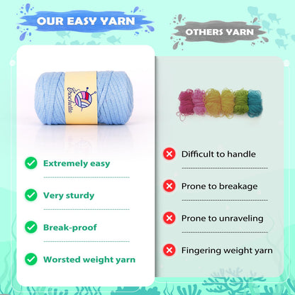 Crochetta Crochet Kit for Beginners, Beginner Crochet Starter Kit w Step-by-Step Video Tutorials, Learn to Crochet Kits for Adults Women Men, DIY Knitting Supplies, Axolotls (Blue and Pink)