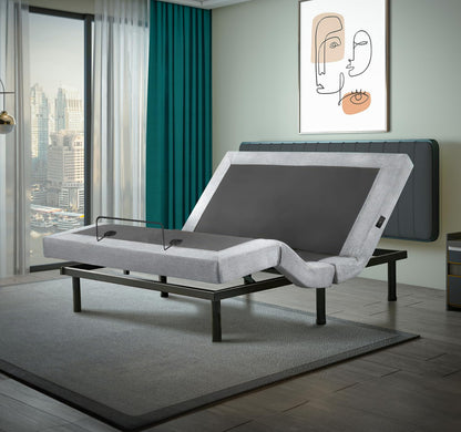 Irvine Home Collection Twin XL Adjustable Bed Base | Dual Massage | USB Ports | Zero Gravity | Anti-Snore | Memory Positions | Under Bed Lighting | Wireless Remote | Zero Clearance