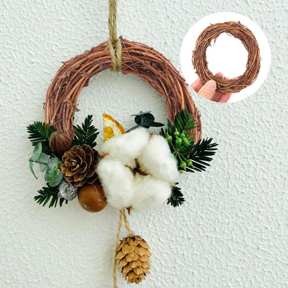 KUKLIPJIM 25 Pieces 4.72 Inch Natural Grapevine Wreath, Small Grapevine Wreaths, Vine Branch Wreath, for Christmas, Weddings, DIY Crafts, Parties and Festive Holiday Ornaments