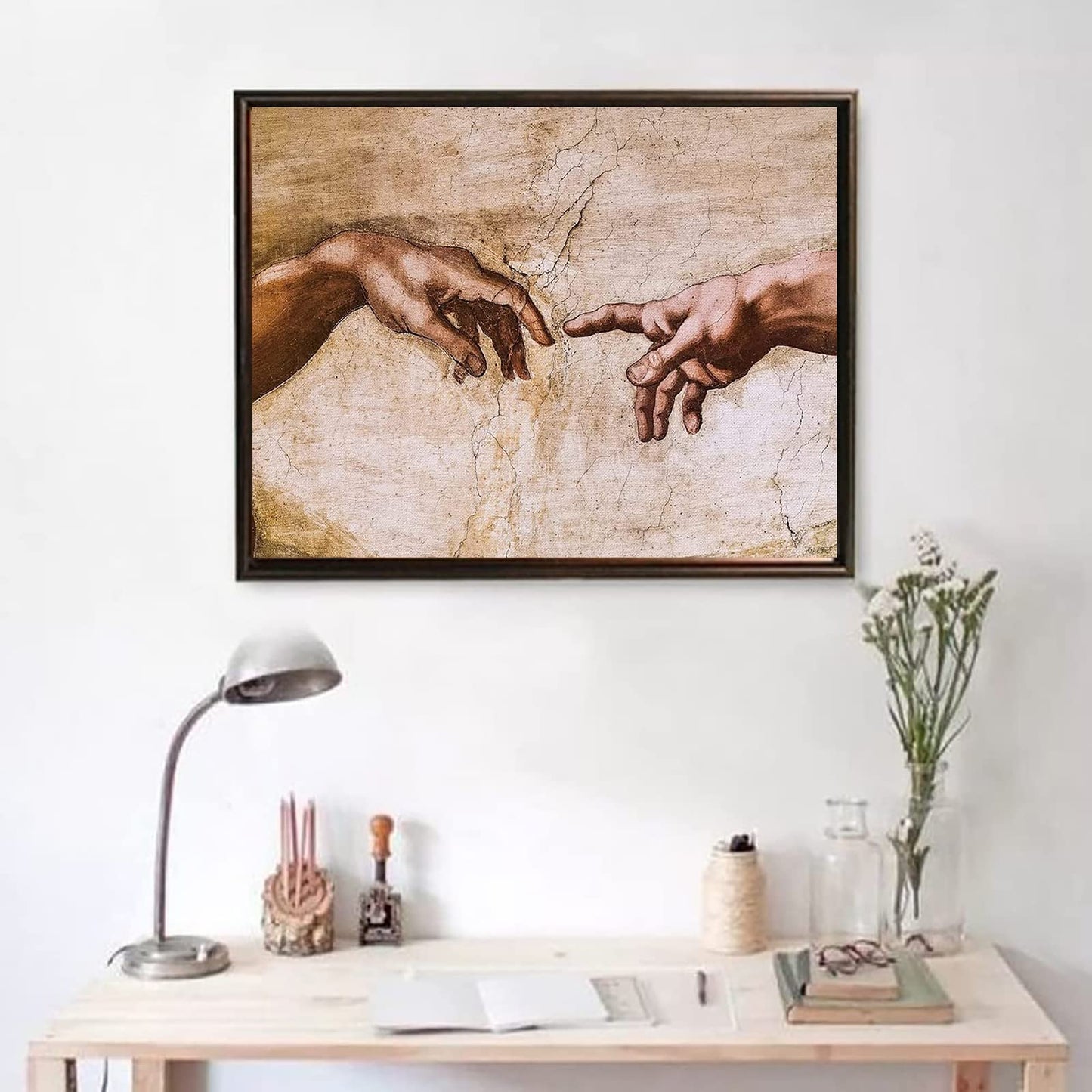 DIY 5D Diamond Painting Kits for Adults Full Drill Diamond Painting The Creation of Adam Closeup by Michelangelo Spiritual and Religious Christian for Home Wall Decor 12x16 Inch