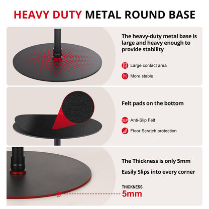 GVM YB2L200 79.9in Heavy Duty Light Stand Kit (2-Pack), Round Base Monopod, 10kg Load Capacity, Flat Base for Stability, for Video Recording, Live Streaming, Interviews & Photography Studio