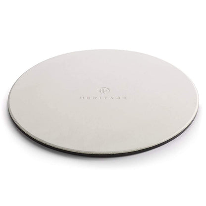 Heritage 15" Ceramic Pizza Stone Set - Non-Stick, Stain-Free with Bonus Cutter - Black