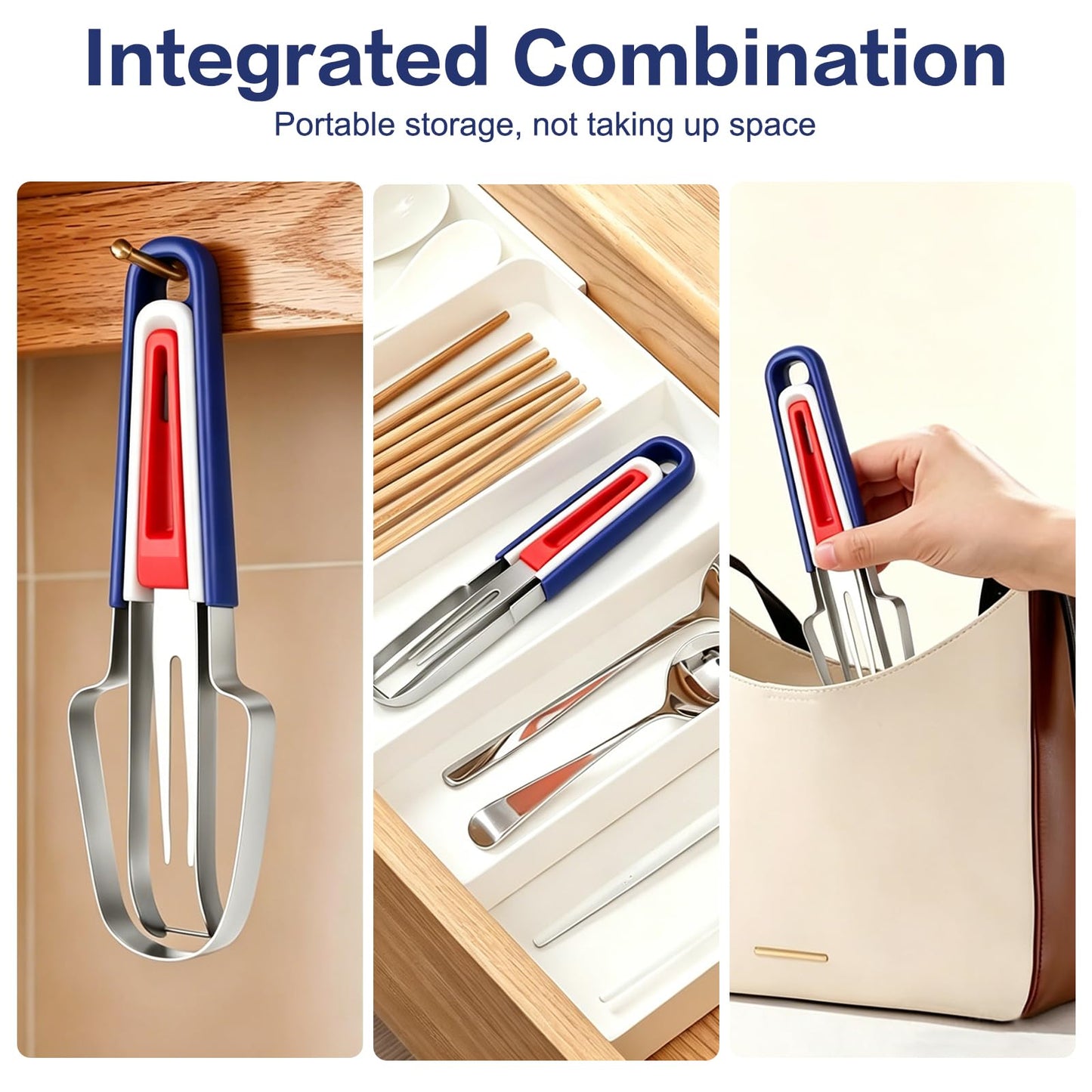 Watermelon Cutter 3-in-1 Fork Slicer & Popsicle Maker, Patriotic Red White Blue Fruit Cutter Tool, Multi Melon Slicer for Summer, Camping & Independence Day Kitchen Use (Red White Blue)