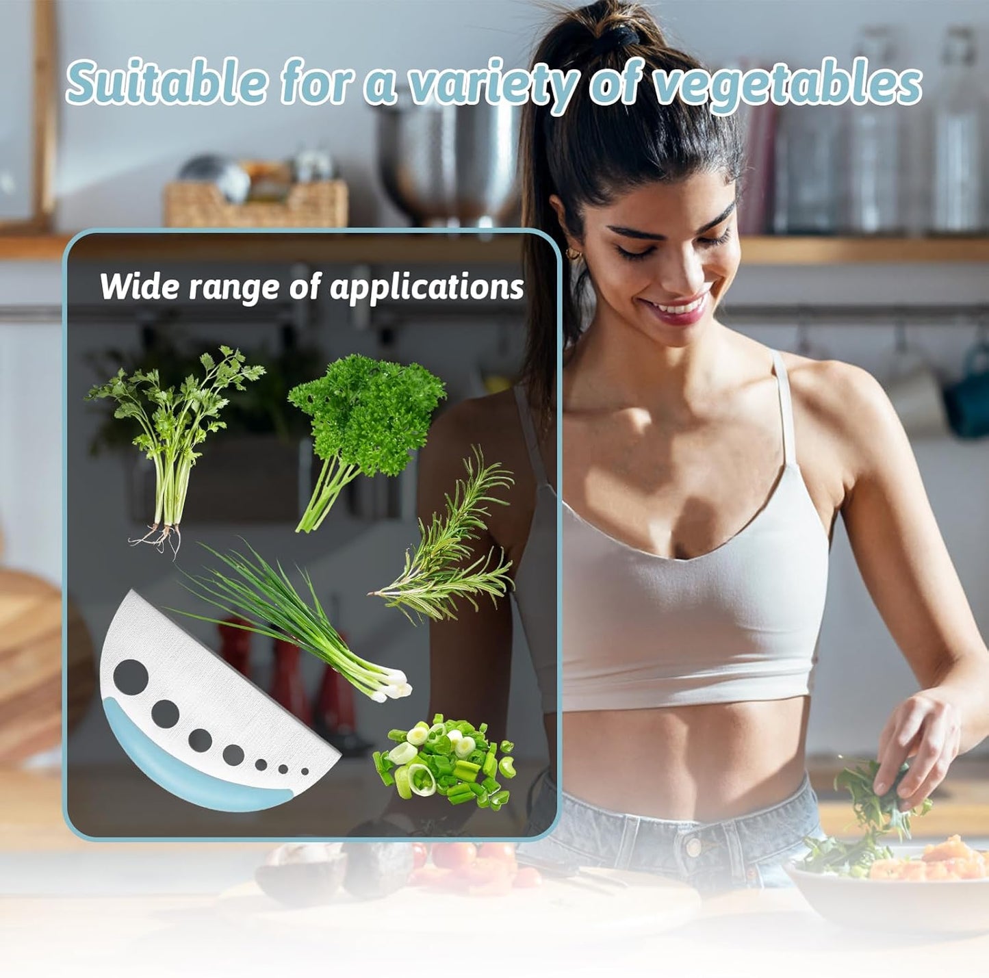 Herb Scissors with 5 Blades and Cover, Premium Kitchen Scissors for Food Vegetable, Stainless Steel Kitchen Shears