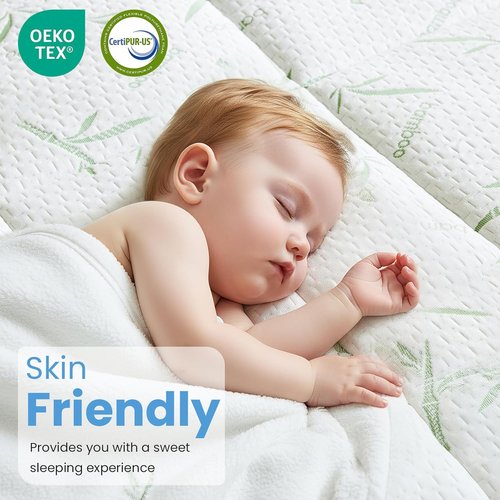 DUMOS Queen Mattress Topper - Dual Layer 4 Inch Memory Foam & Pillow Top for Back Pain Relief | 8-16 Inch Deep Pocket