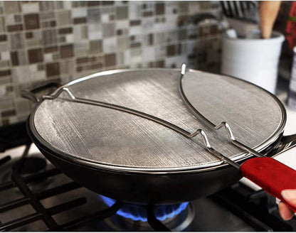 Alpha Living 60134ST Set of 3 Splatter Screens – 13", 11.5", and 9.5" Stainless Steel Fine Mesh, Comfort Grip Handles – Grease & Oil Guard for Frying Pans, Boiling Pots, Safe Cooking Lid Set of 3