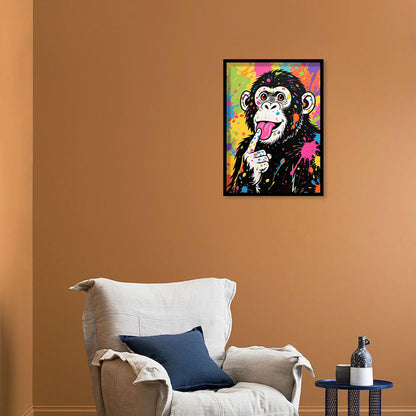 JZHYOAN Monkey Diamond Art Kits for Adults DIY Animal Diamond Painting Kit 5D Full Drill Round Painting for Beginners Home Wall Decor Crystal Rhinestone Round Gem Art Craft Embroidery Kits 30x40cm