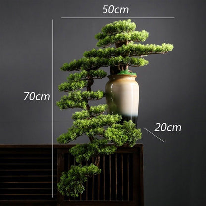 AEYSD-456 artificiales decorativas Artificial Bonsai Simulation Tree High-end Light Luxury Greenery Ornaments Entryway Decoration