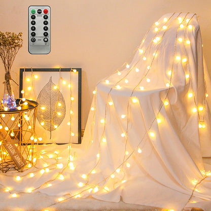 19.6FT 40LEDs ZIMINGU LED Ball String Lights, Globe Waterproof Fairy String Lights with Remote Control USB Powered