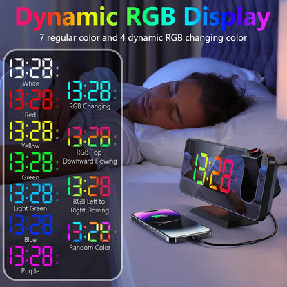 Digital Projection Alarm Clock, Ceiling Projector Clock for Bedroom, Digital Alarm Clock Projects Time on Ceiling