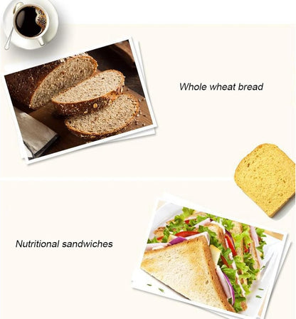 Breakfast Machine Bread Toaster, 2 Slice Slim Body Design, EU Plug 220-240V for Home and Office Kitchen Supplies