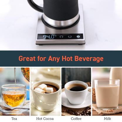 COSORI Coffee Mug Warmer for Desk, Digital Cup Heater, Coffee & Christmas Gifts, 1°F Precise Temperature Control, Touch Tech & LCD Digital Display (77-194℉), 304 Stainless Steel