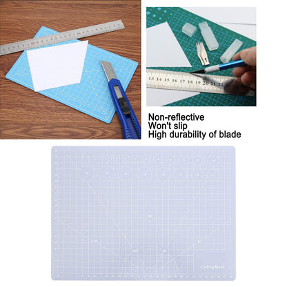 MUNEFE Translucent Cutting Mat, See Through Self Healing Cutting Mat, Non Slip Gridded Cutting Board for Writing, Painting, Paper Sculpture, Etc(A4 Translucent Cutting Board)