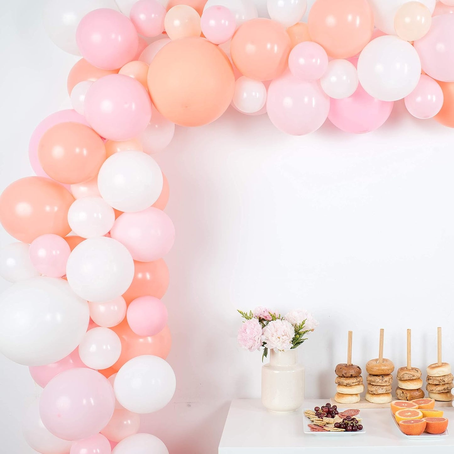 Balloon Garland Kit - Pink, White, Blush Balloons for Parties, Valentine's Day/Galentine's Party, Light Pink Balloon