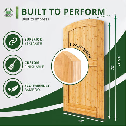 The Montevideo Deluxe, Unfinished, Bamboo Fence Gate (38")