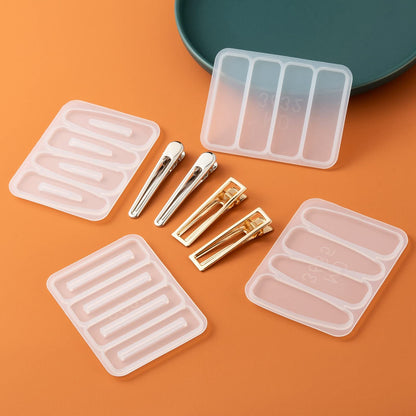BEEFLYING 24 Pcs Hair Clip Silicone Molds Kit with 4Pcs Cute Colorful Casting Resin Molds 20Pcs Hairpin for Women DIY Epoxy Resin Hair Pins Jewelry