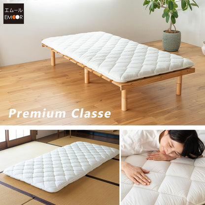 EMOOR Japanese Futon Mattress Premium CLASSE Queen, Floor Sleeping Mat Tatami Shikibuton Igusa Natural Cotton