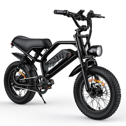 VDL Mountain Electric Bike for Adults, 16" Fat Tire Ebike, Wider Seat 800W Peak Motor, Removable Battery, Front Fork Suspension, 20MPH, UP to 35 Miles Mountain Ebike, for Leisure Riding&Commuting