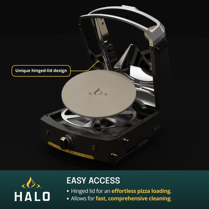 HALO Versa 16 Pizza Oven | 16” Rotating Stone, Patented Dual Burner System, 5-Minute Pizzas, Easy Clean | Propane Powered | HZ-1004-ANA