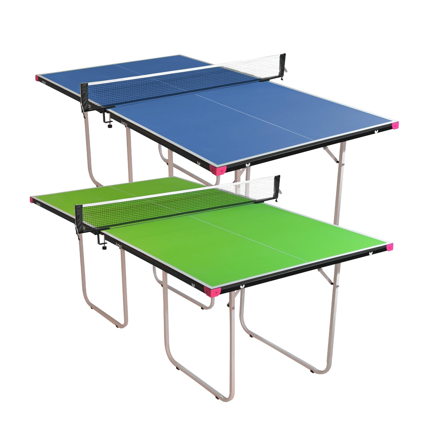 Butterfly Junior Stationary Ping Pong Table - 3/4 Size Table - Space Saver Game Table - Regulation Height - Sturdy Frame - Ships Assembled with Net