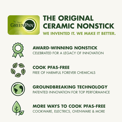 GreenPan Premiere Ovenware Healthy Ceramic Nonstick 18" x 13" Half Rectangular Baking Pan, PFAS-Free, Warp-Free Bakeware, Durable Quick Heating, Oven & Broiler Safe to 600F, Dishwasher Safe, Gray