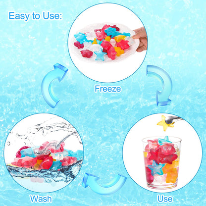 Dicunoy 200 PCS Reusable Ice Cubes, Plastic Ice Cubes for Drinks, Colorful Refreezable Non Diluting for Cocktails, Whiskey, Wine, Coffee