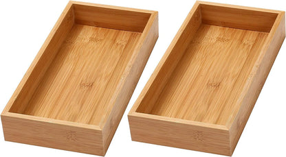 YBM Home 478-2 Natural Organizer Storage Box for Kitchen Drawer, 6x15x2
