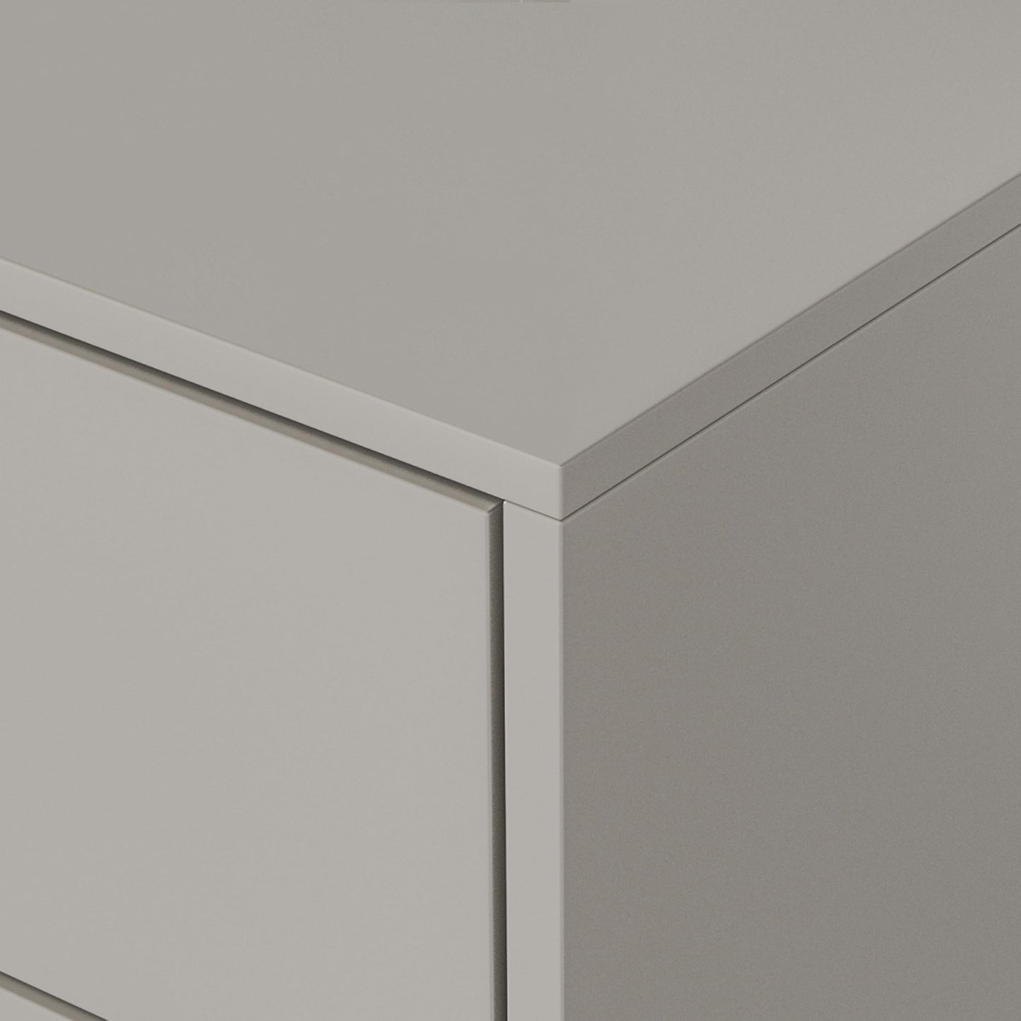 Furniture of America Alistair Modern Wood Nightstand with 2 Drawers and Vertical Chrome Handles, Large Bedside Table, Wooden Night Stand for Bedroom, Guest Room, Dorm, No Assembly Needed, Light Taupe