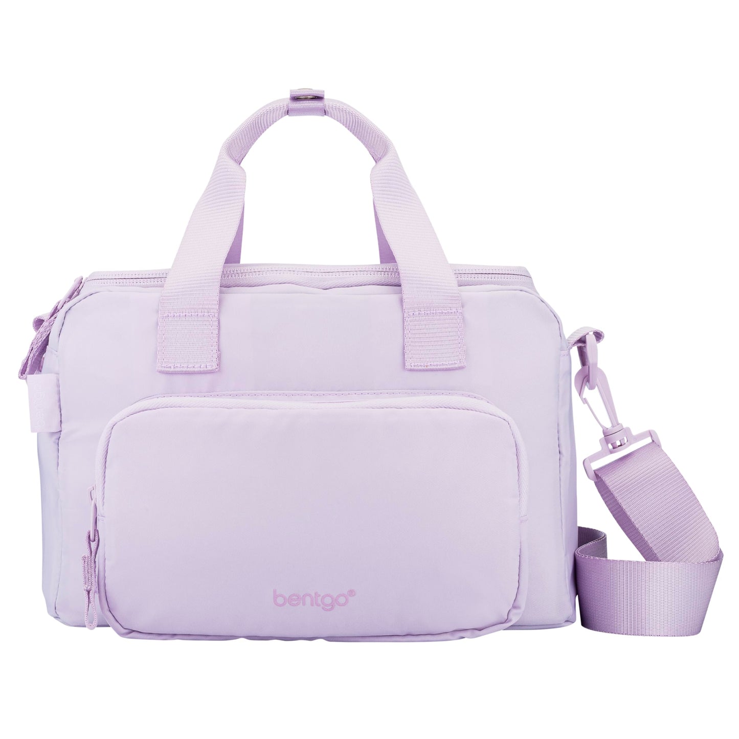 Bentgo Insulated Lunch Bag – Extra-Large Capacity Adult Lunch Bag with Shoulder Strap and External Storage Compartment, Durable, Lightweight, Ideal for Work, School, & Meals On the Go (Lavender)
