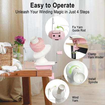 Yarn Ball Winder for Crocheting: Yarn Winder for Crocheting & Yarn Spinner for Knitting Hand Operated