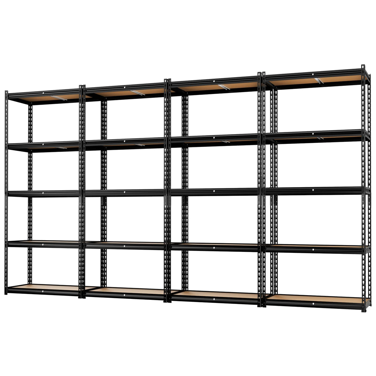 LEVELEVE 5-Tier Storage Shelving Unit, Metal, for Garage, Kitchen, Laundry Room, Adjustable, 35" L x 16" W x 73" H, Rectangular, 4 Pack