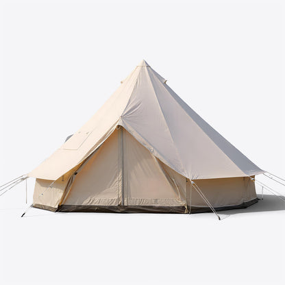 Trend Tents 4M Canvas Bell Tent – 200GSM Poly-Cotton, Stove Jack, Sewn-in Groundsheet, Galvanized Steel Poles, Waterproof & UV-Resistant, 4-Season, Fits 4-6 People – Glamping, Family Camping