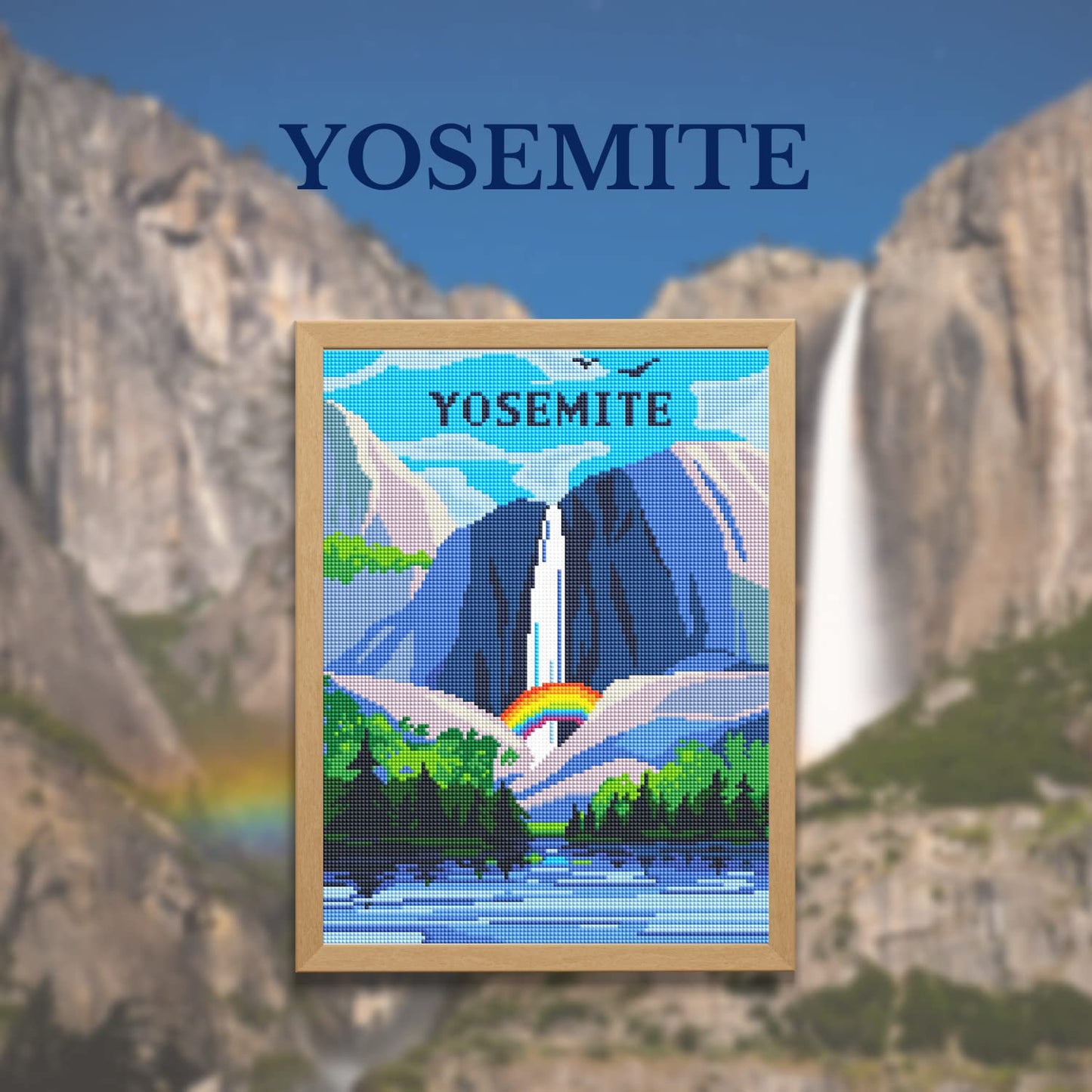Neopalette Diamond Painting Kits for Adults, Art and Craft, Full Drill Diamond Painting Abstract, DIY 5D Diamond Art Craft, Square Diamond (National Park 1)
