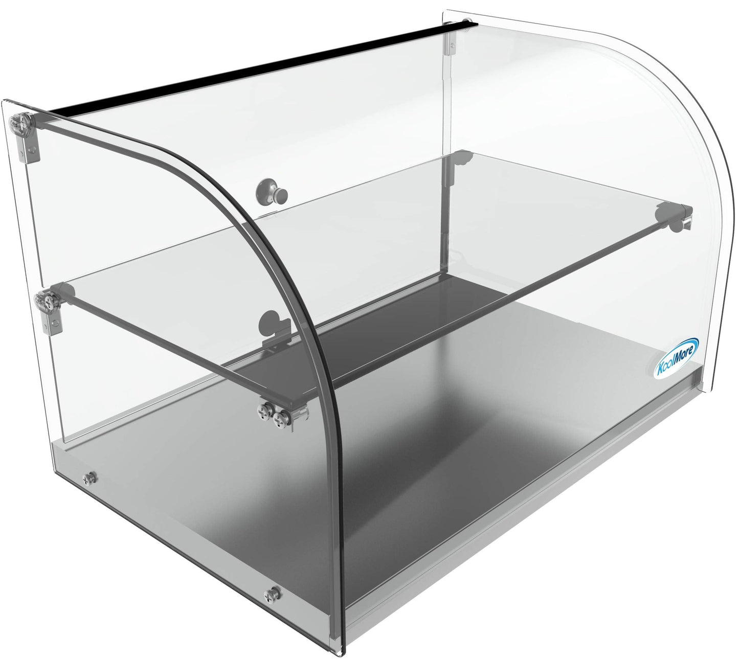 KoolMore - DC-2C 22" Commercial Countertop Bakery Display Case with Front Curved Glass and Rear Door - 1.5 cu. ft.