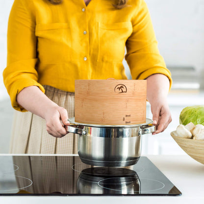 DEALZNDEALZ Bamboo Steamer Ring Adapter | Fits 8" to 13" Bamboo Steamer Basket | Stainless Steel Steaming Ring for Dumplings, Dim Sum, Veggies, and Cooking Essentials