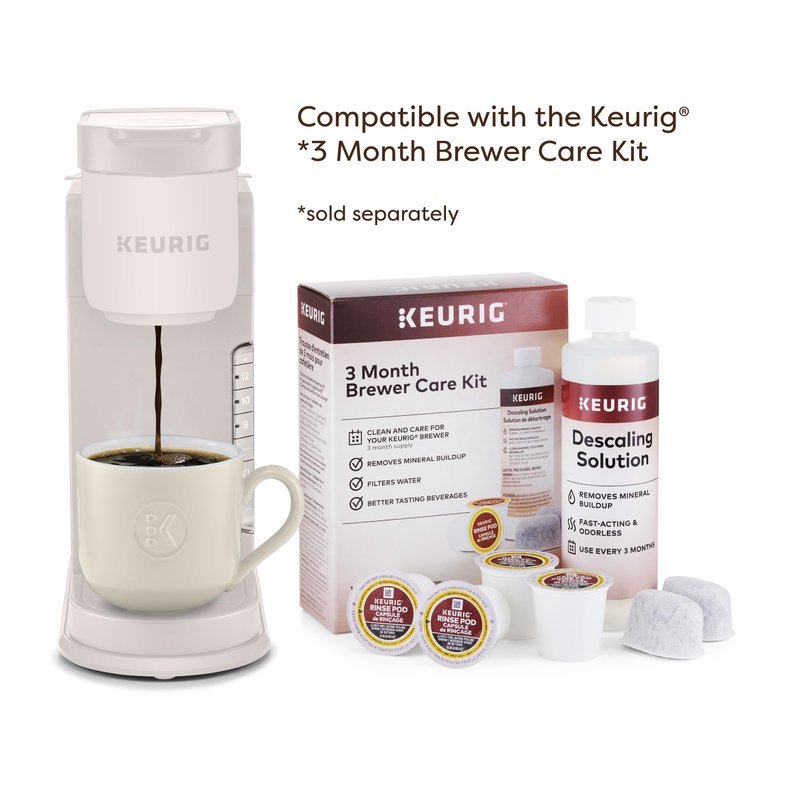 Keurig K-Express Single Serve K-Cup Pod Coffee Maker, 3 Brew Sizes, Strong Button Feature, 42oz Removable Reservoir, Warm Stone