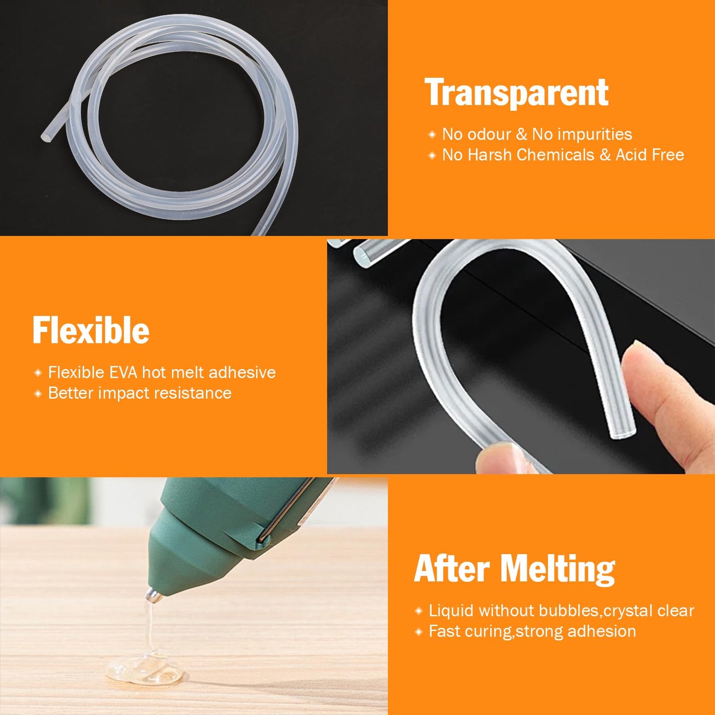 30 Pack Long Mini Hot Glue Stick Rolls, Each 3 FT Long x 0.27" Diameter Glue Sticks for Glue Gun, Perfect Fit for Mini Glue Guns, Widely Used in Wood, Metal, Glass, Plastic, Floral, Fabric, and More