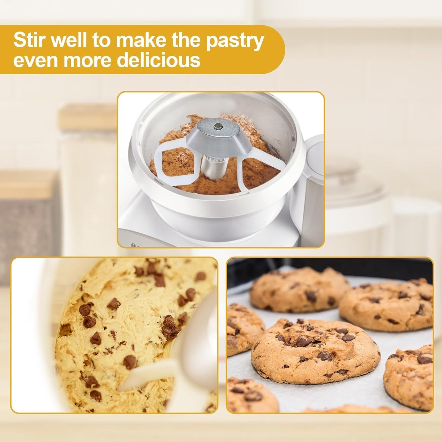 Cookie Paddles for Bosch Mixers, Household Kitchen Cake Paddles Compatible with Universal Plus & NutriMill (Pack of 2)