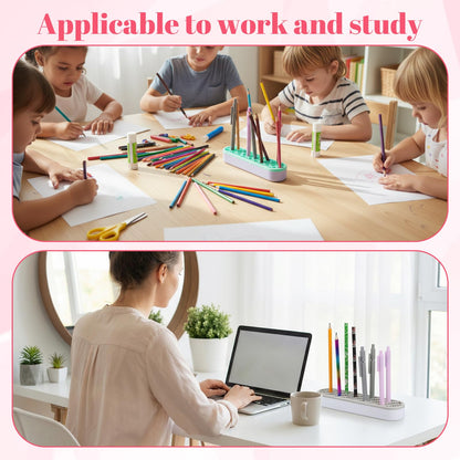 MAQUITA 4 Pack Silicone Makeup Brush Holder, Desktop Cosmetic Organizer Pen Holder, Sewing Tool Holders Beauty Tool Organizer Stand for Brush, Scissors, Toothbrush