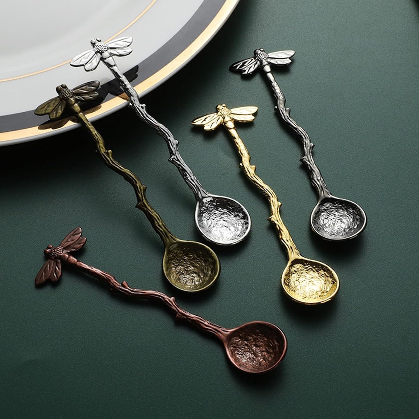 Dragonfly Spoon - Coffee Spoon, Teaspoon, Stainless Steel Tableware for Dessert & Cake