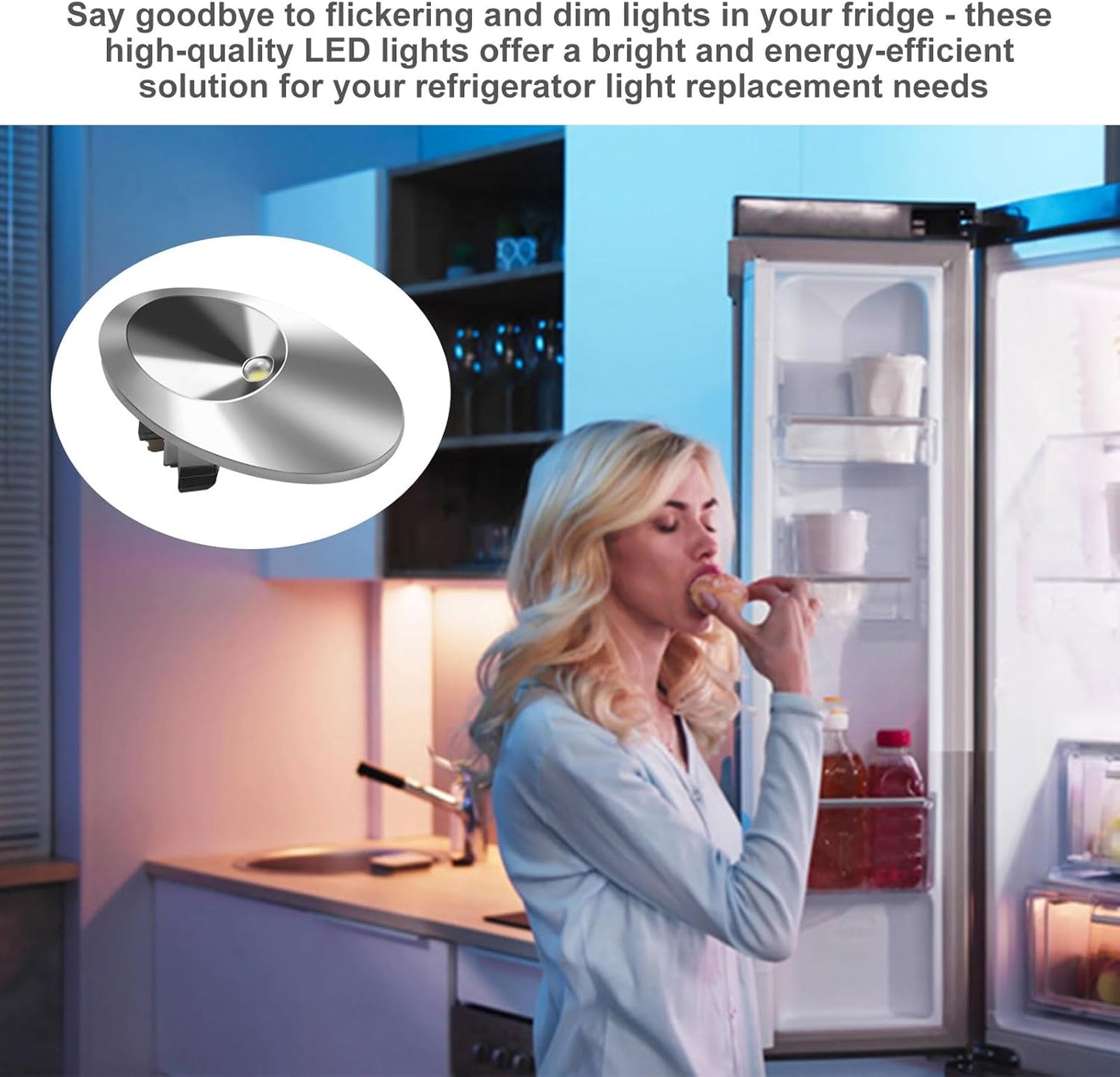 WR55X11132 Refrigerator LED Light and Cover Assembly for GE Refrigerator, Replace WR55X25754