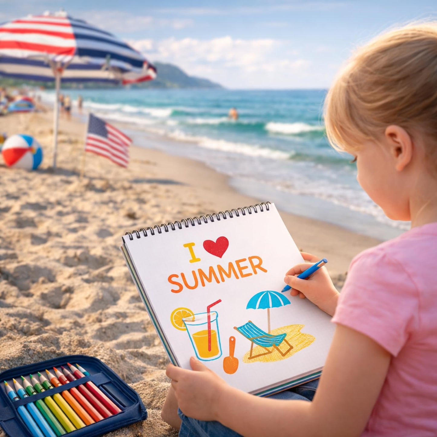 80 Pcs 3 Inch Summer Stencils for Painting, Reusable Beach Ocean Stencils for Wood, Wall, Canvas & Cards, Tropical DIY Crafts Decor