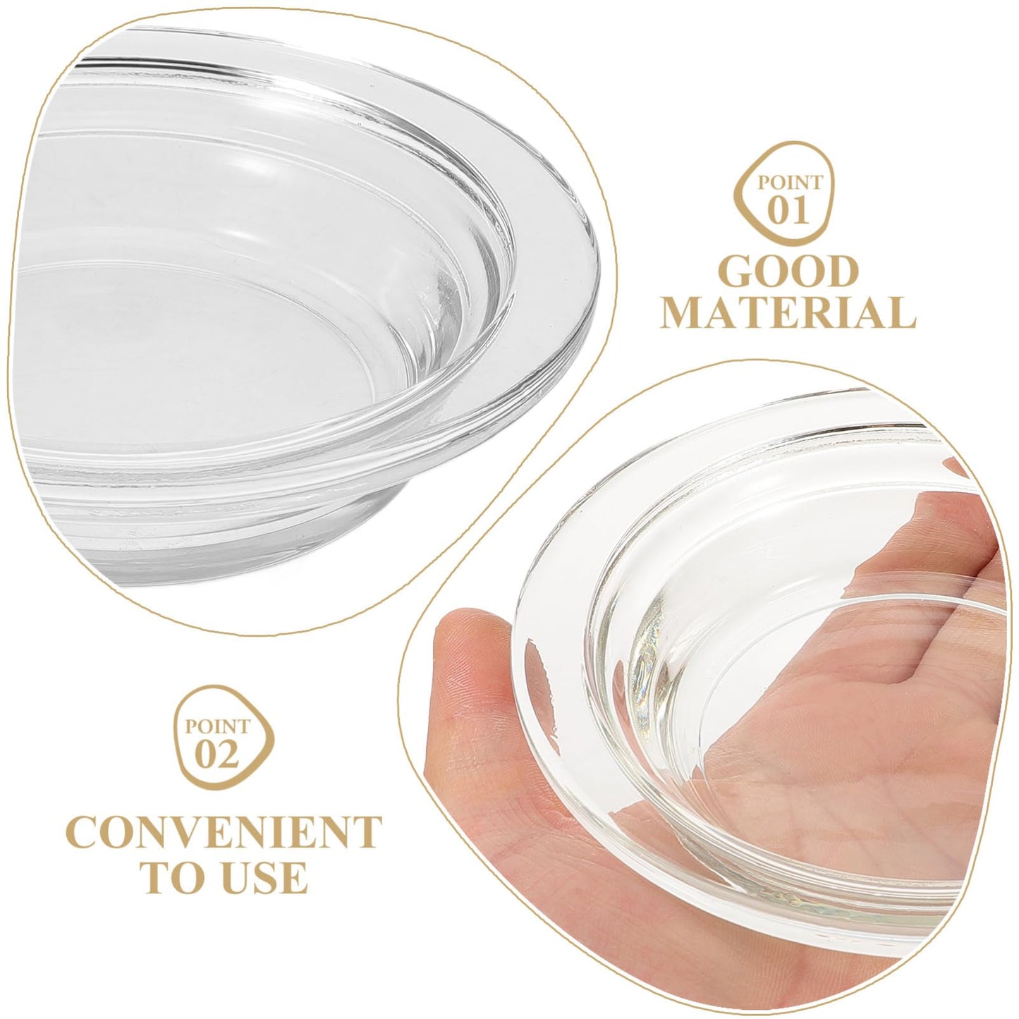TOPPERFUN Replacement Wax Warmer Dish, 4.5in Aromatherapy Lamp Tray Wax Melt Liner Round Glass Oil Pan for Oil Melts