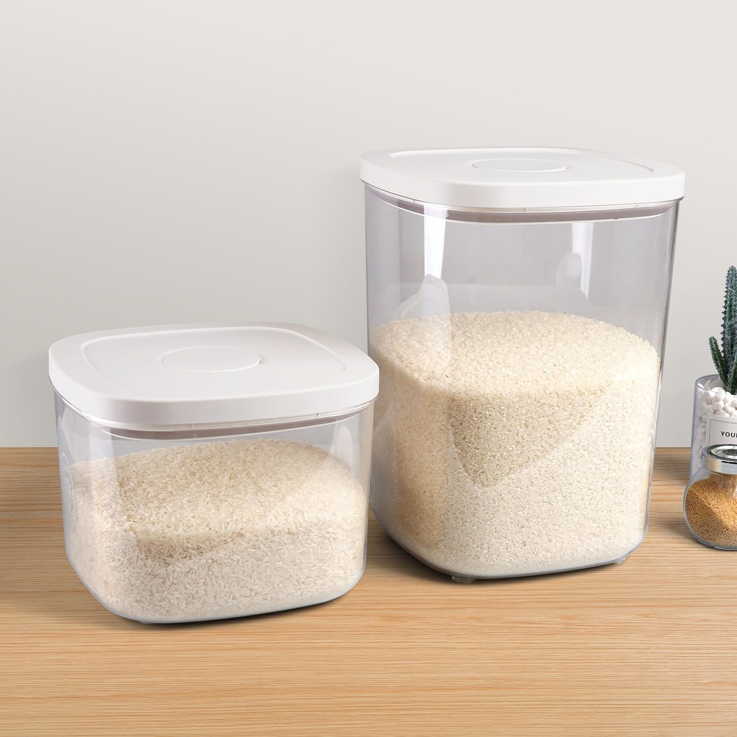 TBMax Large Flour Storage Container 10.56 Qt, 20 Lbs Rice Container with Pop Up Lid & Measuring Scoop for Flour, Cereal, Dry Food Storage and Kitchen Pantry Organization