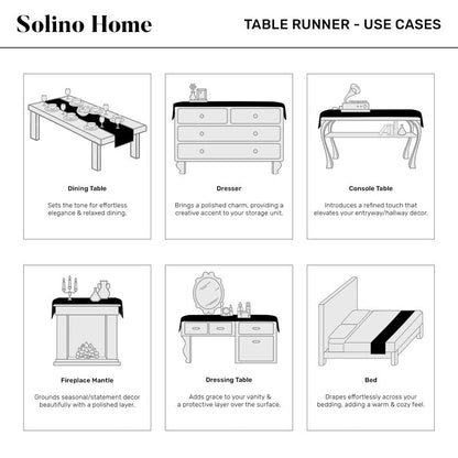 Solino Home Linen Light Natural Table Runner 108 Inches Long - 100% Pure Linen 16 x 108 Inch Table Runner for Spring, Summer, Mothers Day - Classic Hemstitch