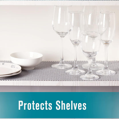 Shelf Drawer Liner Non-Adhesive, Non-Slip Durable Size 17.7 Inches X 10 Feet for Kitchen and Desks