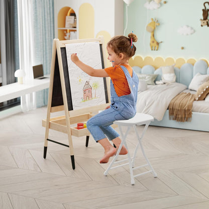 18 Inch Pack 2 440lbs Folding Stool, Foldable Stool with Handle & Steel Frame, of Folding Bar Stools, Sturdy Foldable