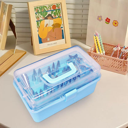YCHLonlive 13 Inch Cake Decorating Storage Case, Suitable for Storing Baking Supplies (NOT INCLUDED), Blue